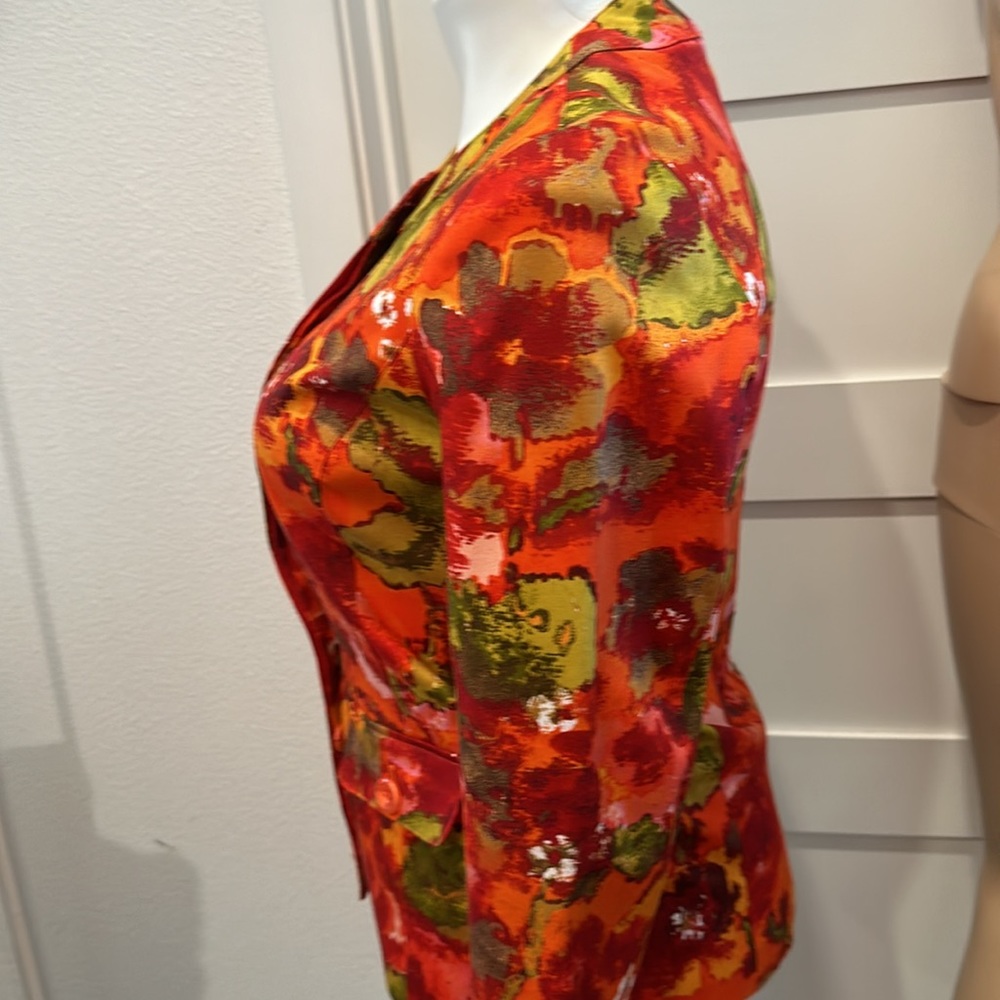 Chico’s Colorful Button-Front Jacket - Picture 6 of 13